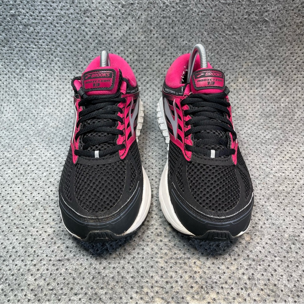 Brooks Addiction 13 Pink Black Running Shoes Size 10.5 Women’s - Picture 3 of 9